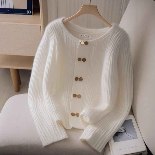 Knitted Top Womens White Sweater