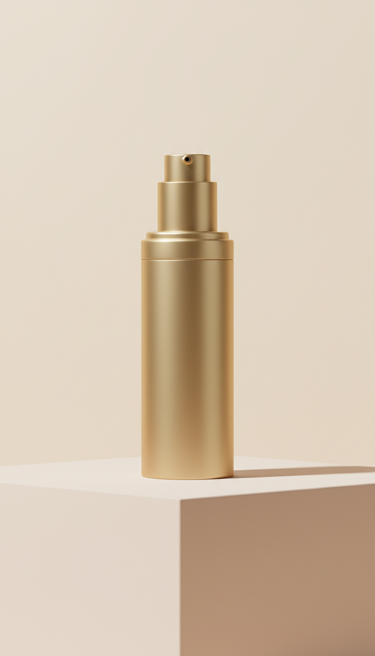 Brushed Gold Serum Bottle