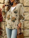 2026 New Export Designs European And American-Style Fall&Winter Long-Sleeve Sweater Jackets And Cardigans With Animal Prints Plus-Size Fashion Bestsellers For Women
