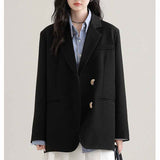 Black Profile Blazer For Women