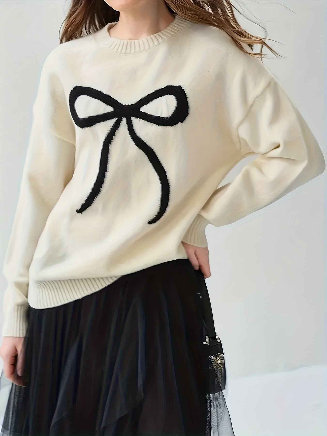 Womens New Fallwinter Korean-style Outfit Long-sleeve Top