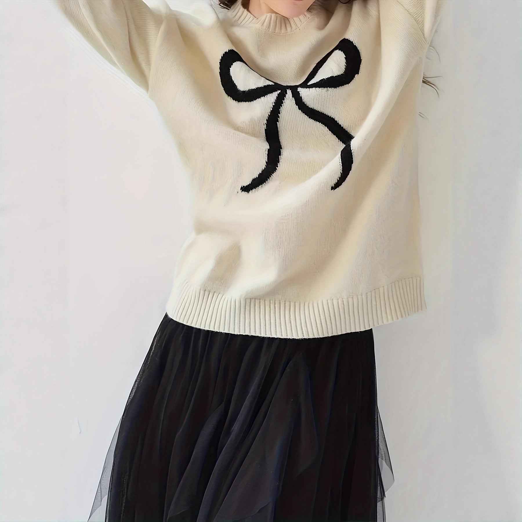 Womens New Fallwinter Korean-style Outfit Long-sleeve Top
