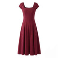 Back-strap Waist-cinching Elegant A-line Dress