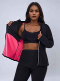 Sauna Jackets For Women Long Sleeves Sweat Suit Weight Loss Shirt Zipper Workout Gym Exercise Body Shaper