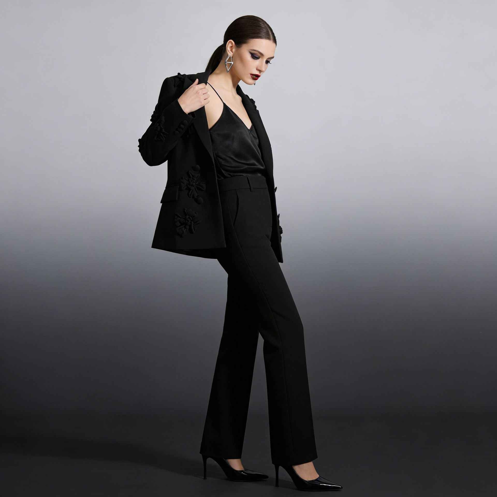 Three-dimensional Floral Blazer For Women