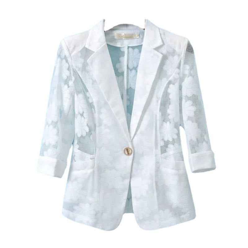 Lace Petite Blazer For Women Outerwear