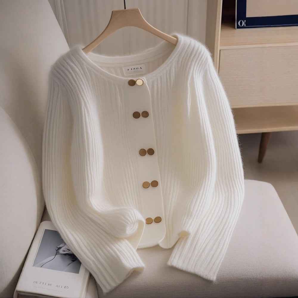Knitted Top Womens White Sweater