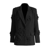 Three-dimensional Floral Blazer For Women