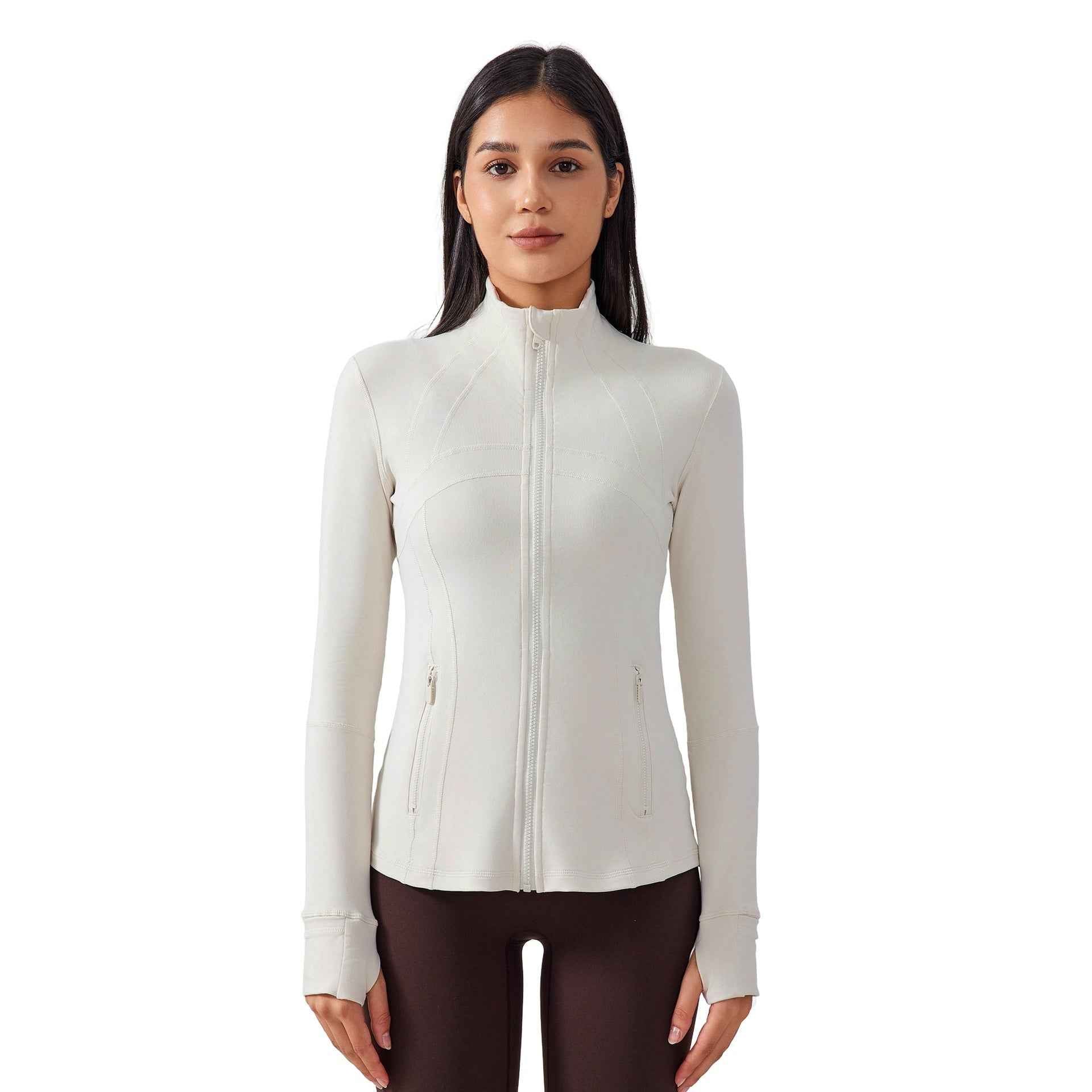 Yoga Sports Jacket Women Elastic Zipper Running Fitness Yoga Jackets