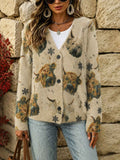 2026 New Export Designs European And American-Style Fall&Winter Long-Sleeve Sweater Jackets And Cardigans With Animal Prints Plus-Size Fashion Bestsellers For Women