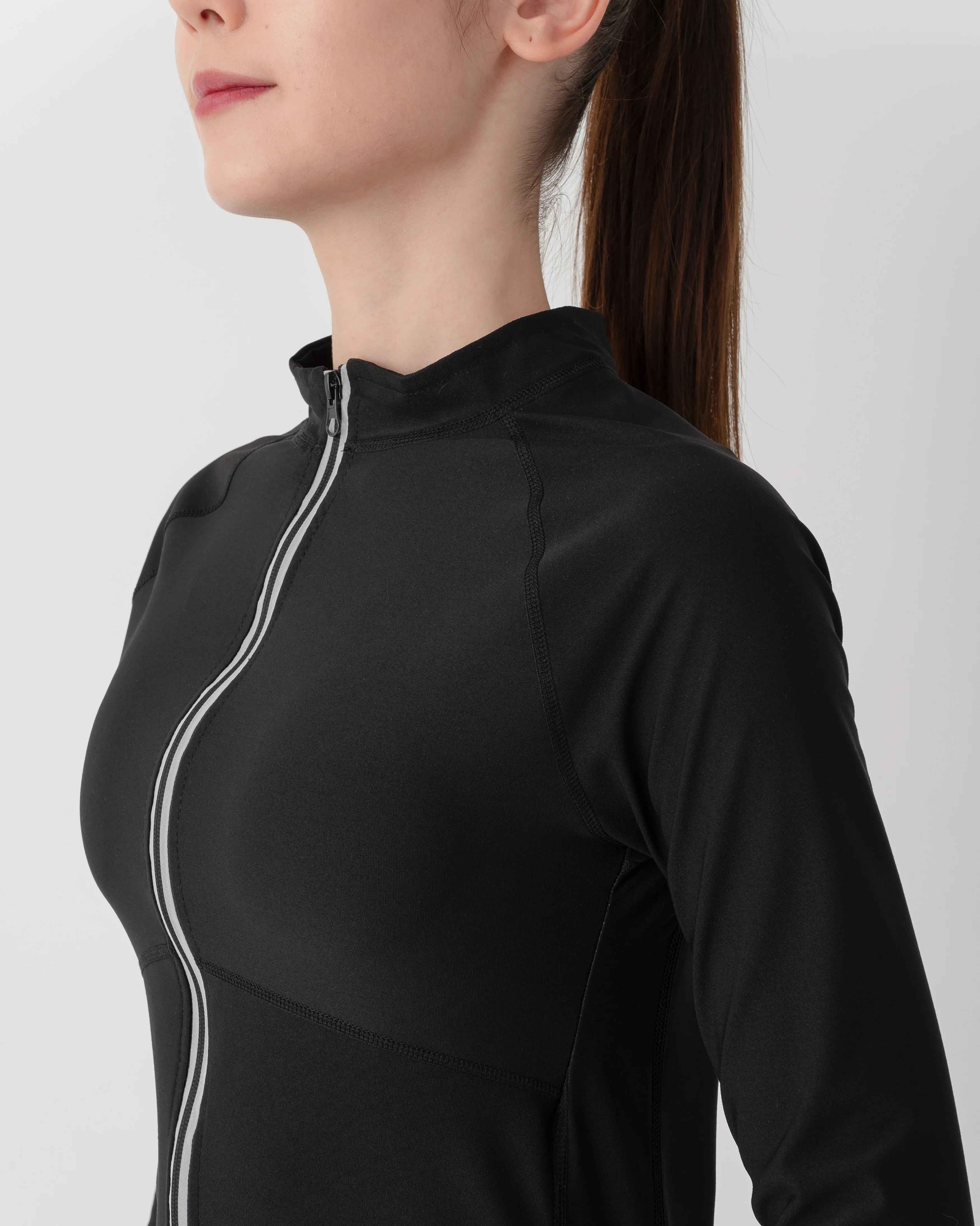 Sauna Jackets For Women Long Sleeves Sweat Suit Weight Loss Shirt Zipper Workout Gym Exercise Body Shaper