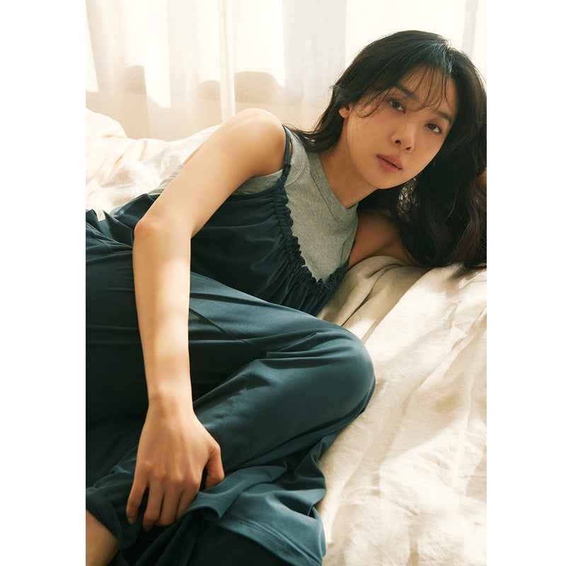Womens Straight-Leg Strap Yoga Jumpsuit
