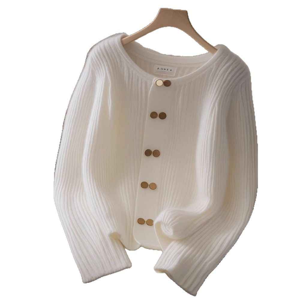 Knitted Top Womens White Sweater