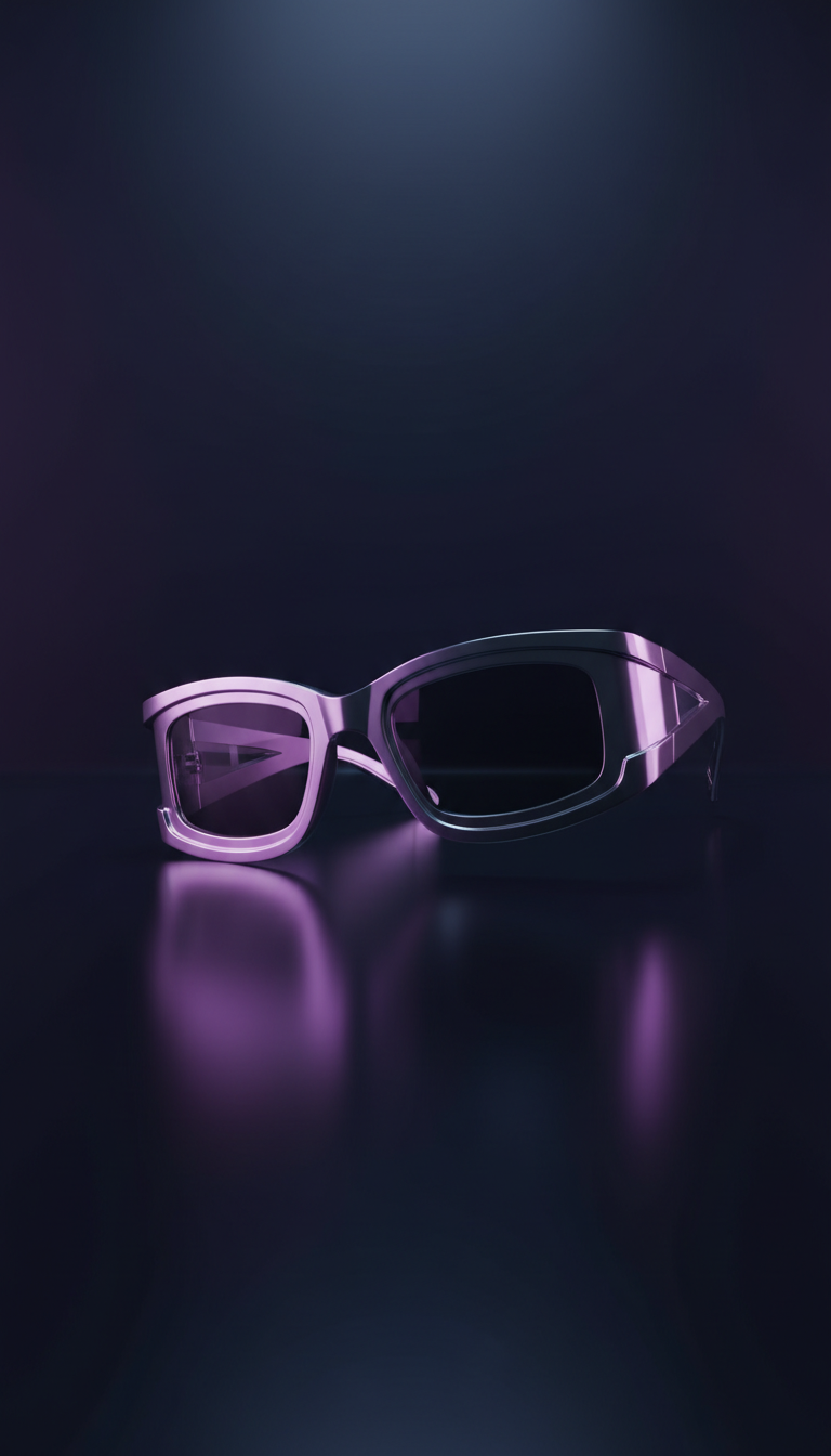 Statement sunglasses with chrome finish