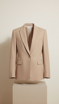 Sand-Toned Tailored Blazer