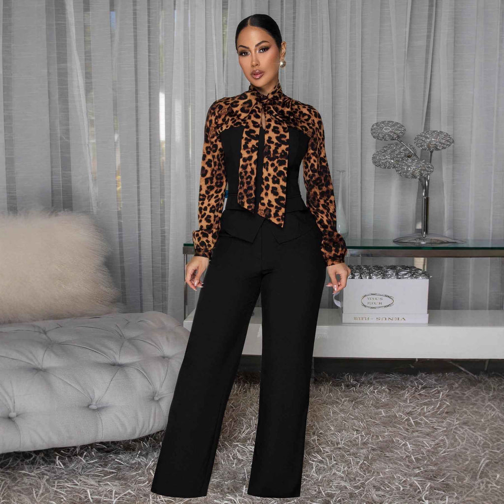 Elegant And Lace-up Wide-leg Pants Jumpsuit