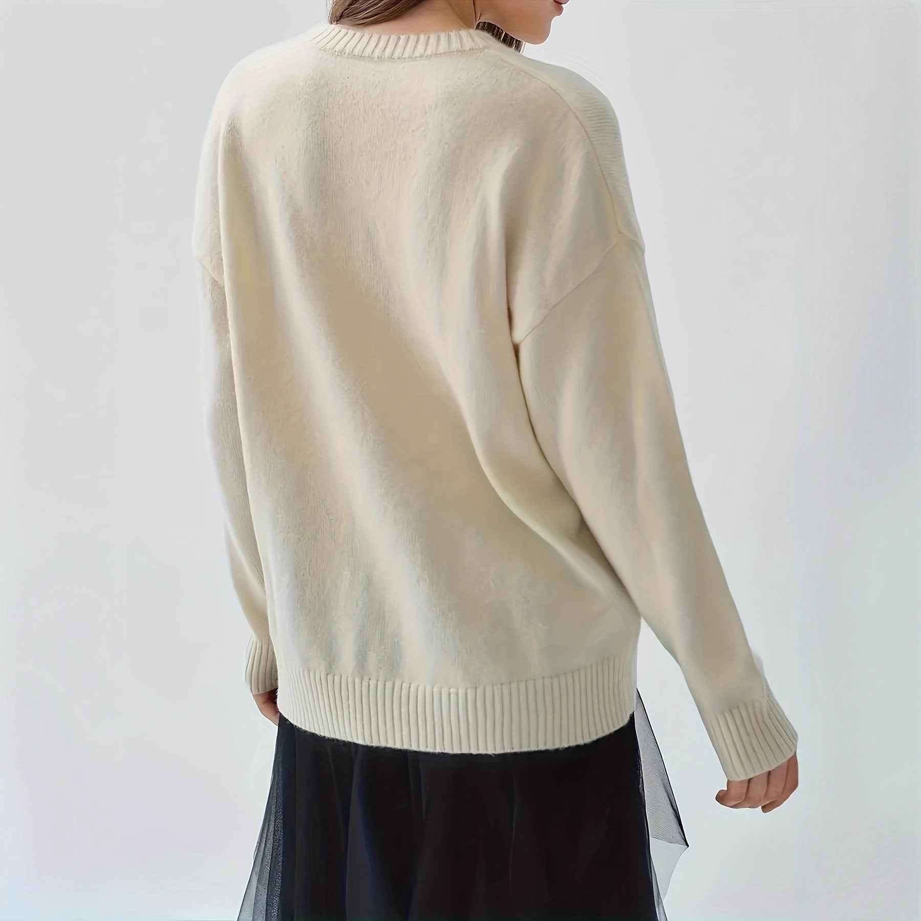 Womens New Fallwinter Korean-style Outfit Long-sleeve Top