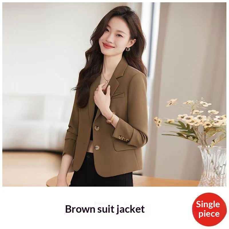 Coffee Colored Short Blazer For Women