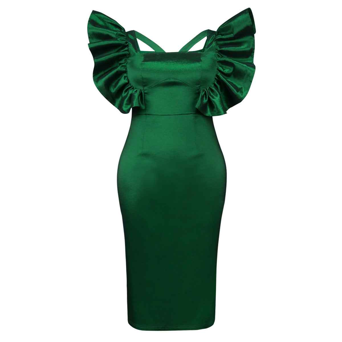 Womens Personalized Dress With Ruffled Sleeves