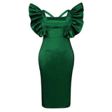 Womens Personalized Dress With Ruffled Sleeves