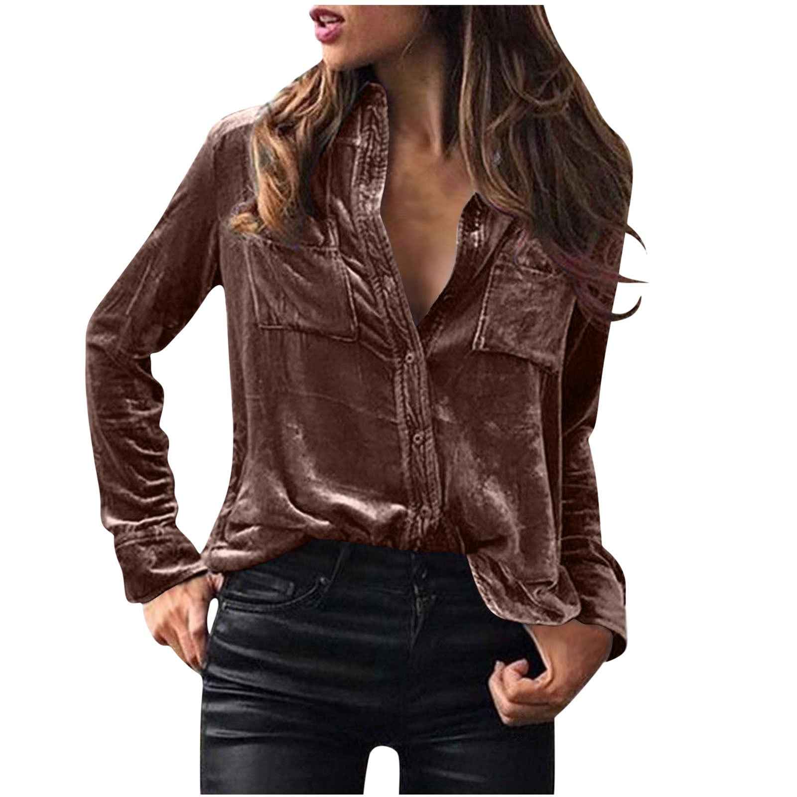 Elegant Long-sleeve Single-breasted Blouse For Women