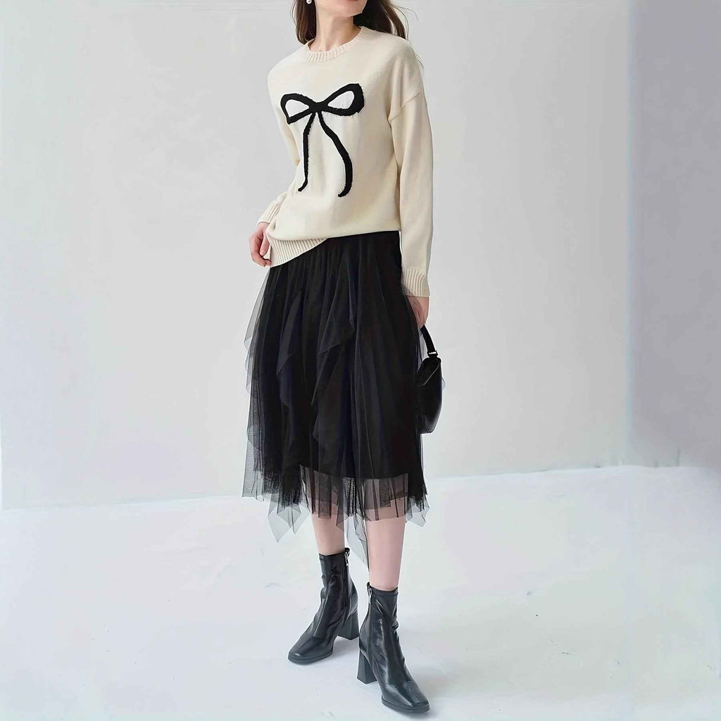 Womens New Fallwinter Korean-style Outfit Long-sleeve Top