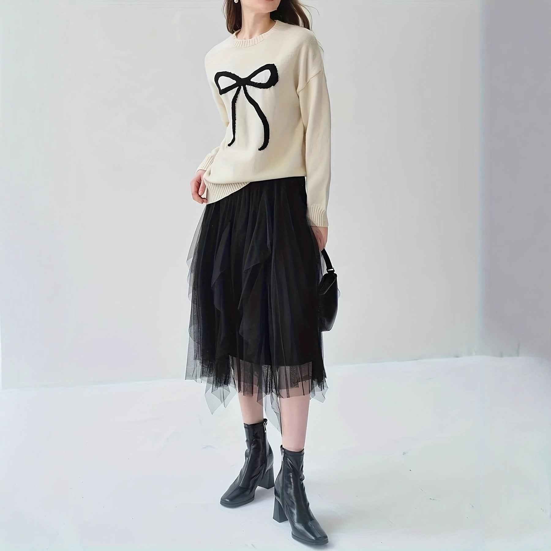 Womens New Fallwinter Korean-style Outfit Long-sleeve Top