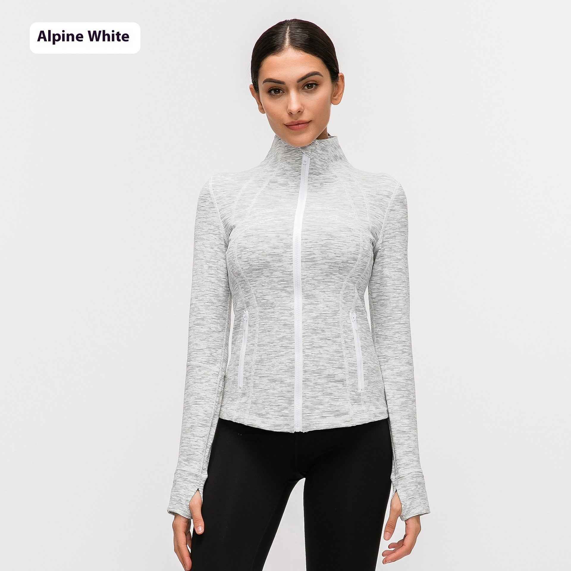 Yoga Sports Jacket Women Elastic Zipper Running Fitness Yoga Jackets