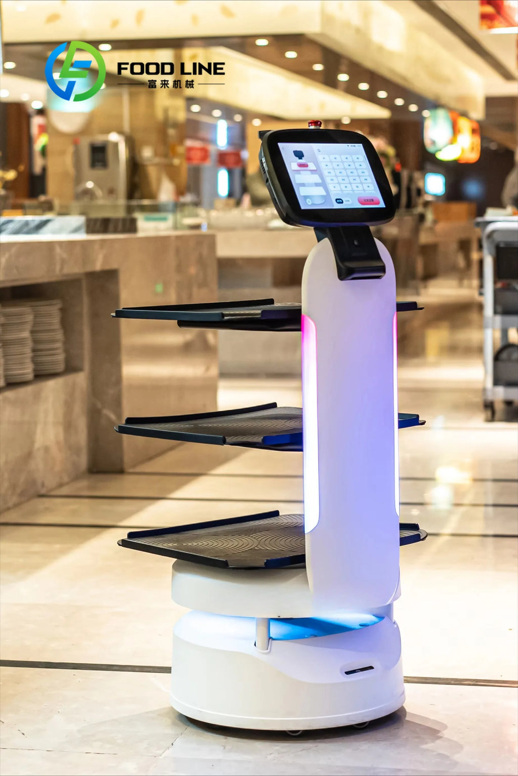 2025 New Popular Recharging Robot Restaurant Mall Supermarket Delivery Food Robot Restaurant Server for Hotel