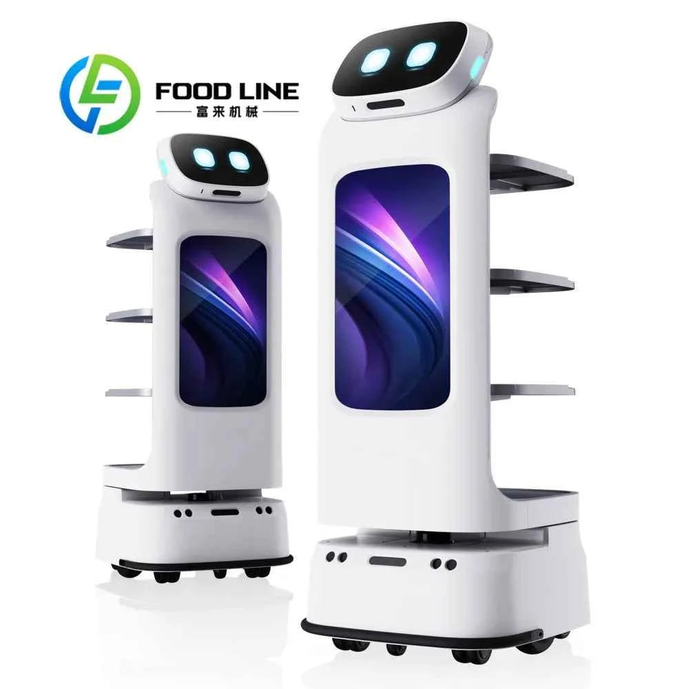 2025 New Popular Recharging Robot Restaurant Mall Supermarket Delivery Food Robot Restaurant Server for Hotel