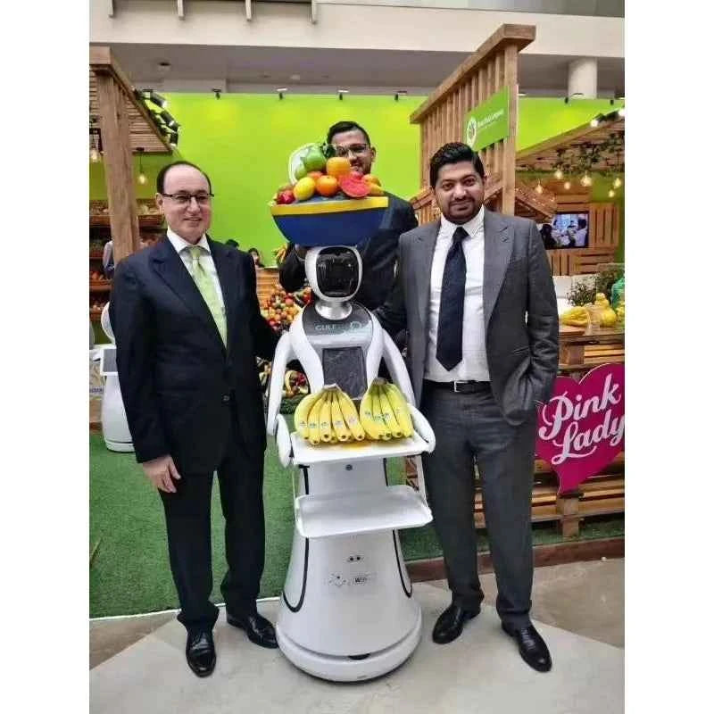 Design Plastic Restaurant Room Artificial Intelligent Food Delivery Smart Humanoid Service Waiter Robot