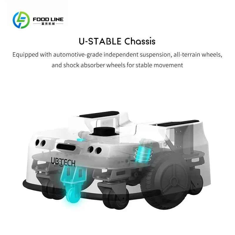Robot Commercial Delivery Robot  with 4-Layer Tray, 40kg Load, Auto Navigation for Restaurant & Hotel
