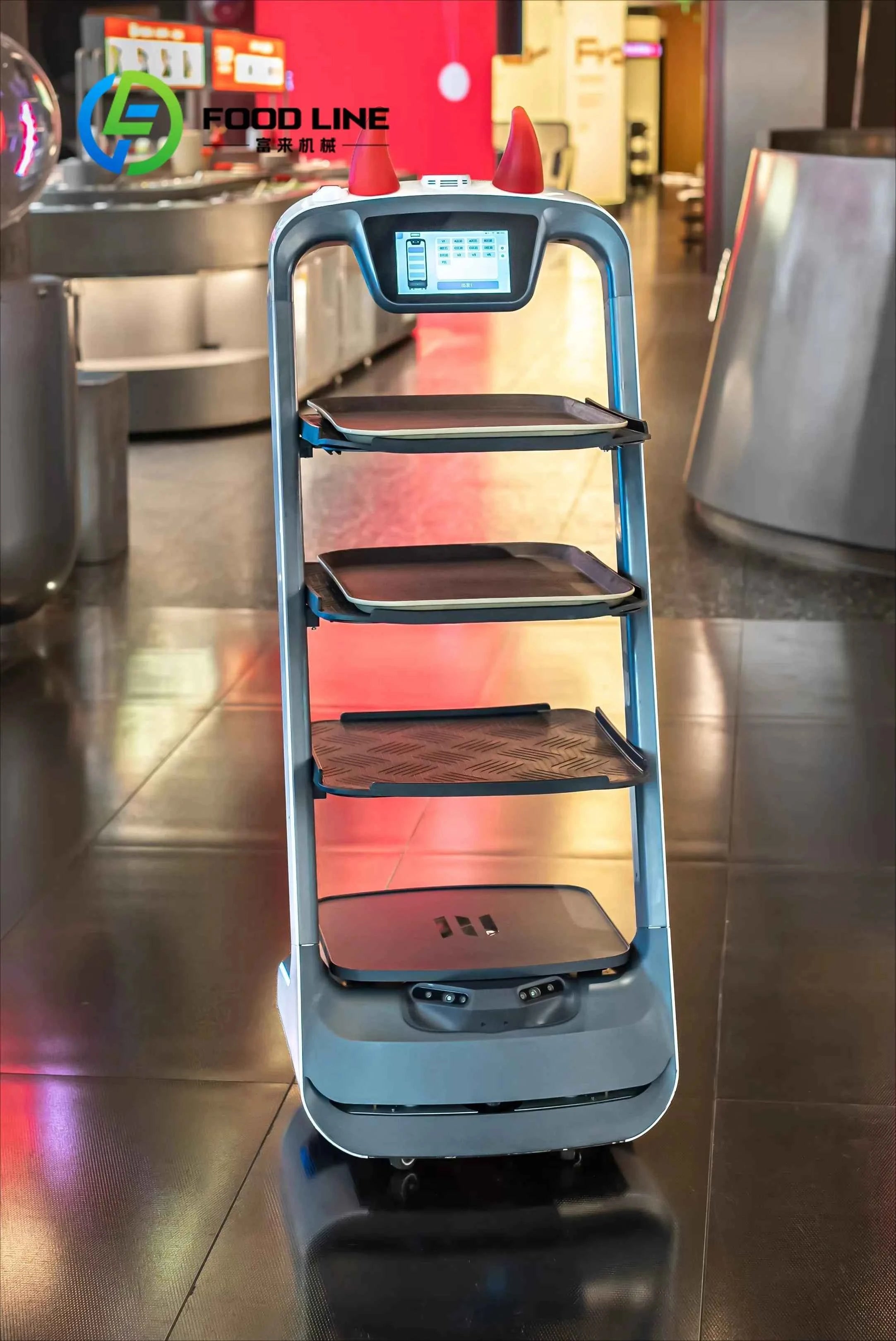 2025 New Popular Recharging Robot Restaurant Mall Supermarket Delivery Food Robot Restaurant Server for Hotel