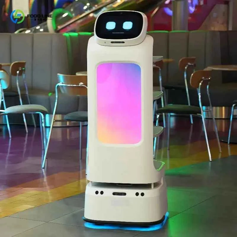 Business Boost Restaurant Service Robot Autonomous Delivery Waiter Robot Food Transport Robot For Hot Pot Buffet