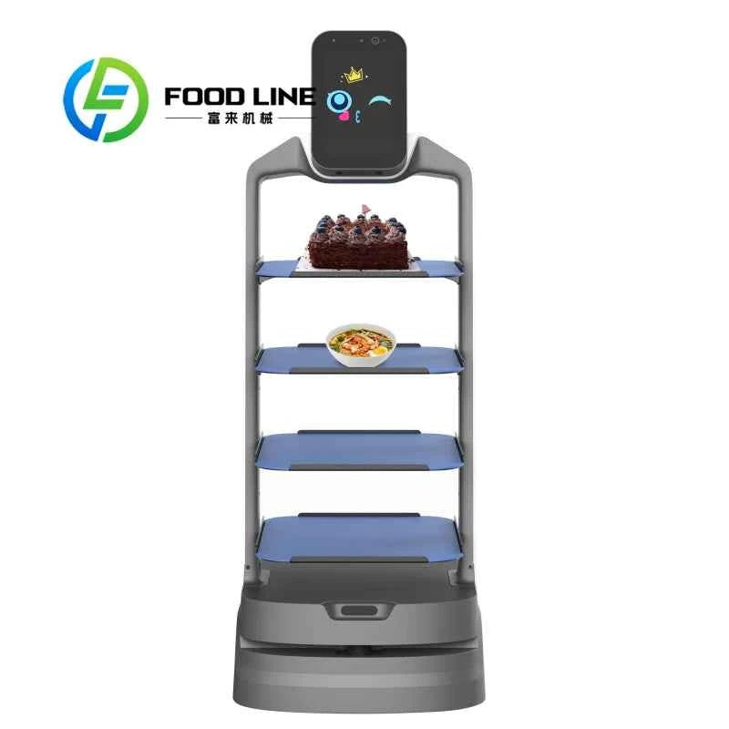 2025 New Popular Recharging Robot Restaurant Mall Supermarket Delivery Food Robot Restaurant Server for Hotel