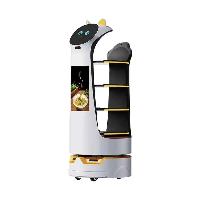 Customized Restaurant Coffee Shop Food Delivery Robot - Electric Waiter Service Vehicle for Hotel & Fast Food Shop
