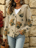 2026 New Export Designs European And American-Style Fall&Winter Long-Sleeve Sweater Jackets And Cardigans With Animal Prints Plus-Size Fashion Bestsellers For Women