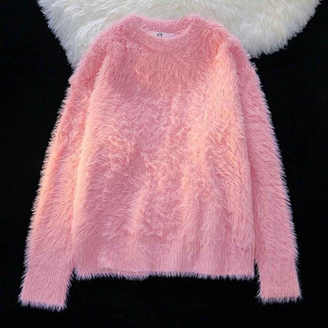 Warm Crew-neck Knit Sweater Womens New Winter Style
