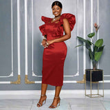 Womens Personalized Dress With Ruffled Sleeves