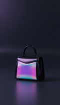 Mini bag with holographic accents