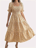 Long Cake Dress Casual Resort Wear For Women