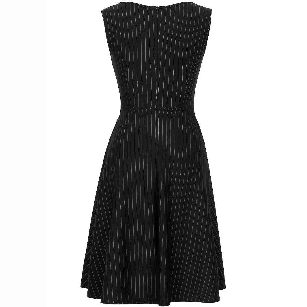 Color-block Elegant Vintage Casual Womens Dress