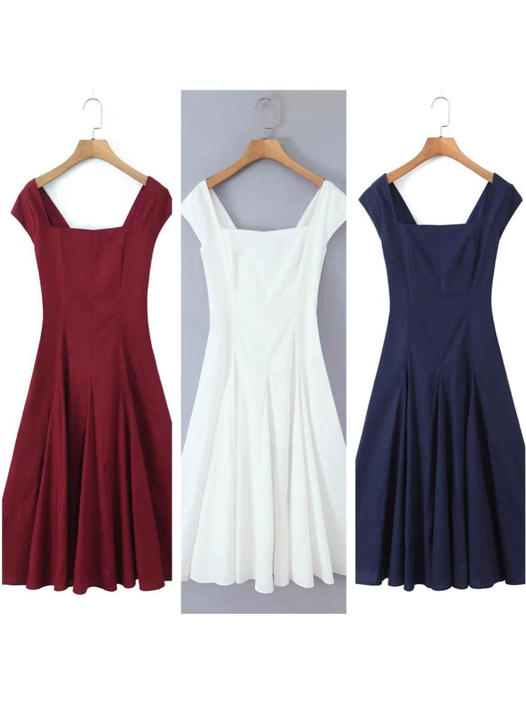 Back-strap Waist-cinching Elegant A-line Dress