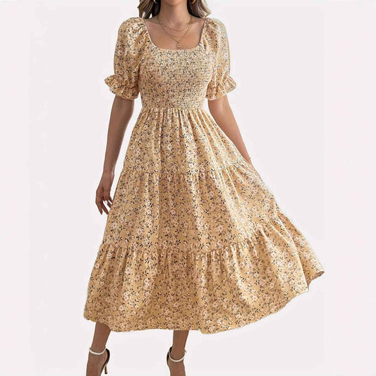 Long Cake Dress Casual Resort Wear For Women