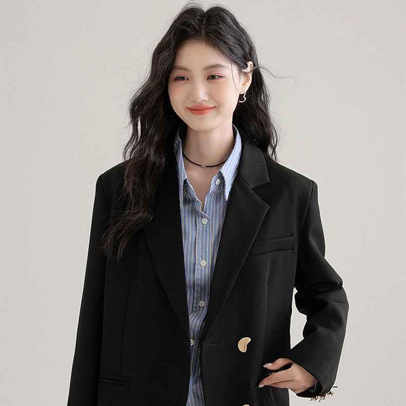 Black Profile Blazer For Women