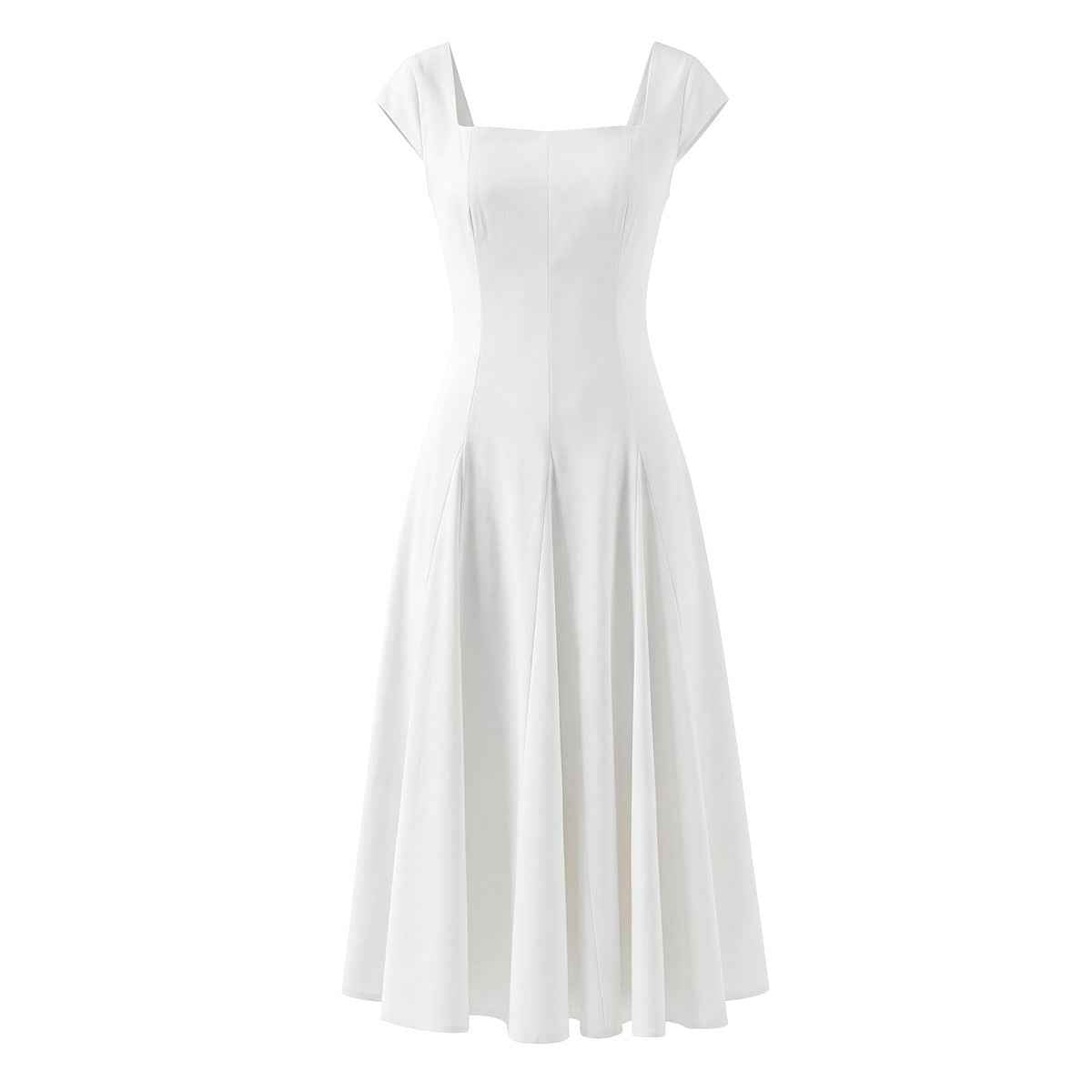 Back-strap Waist-cinching Elegant A-line Dress
