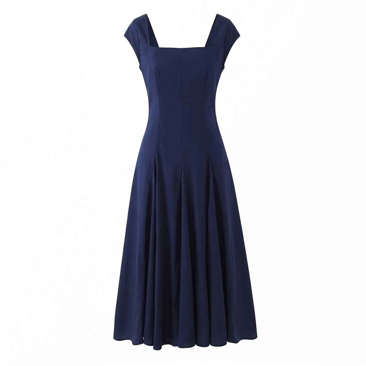 Back-strap Waist-cinching Elegant A-line Dress