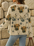 2026 New Export Designs European And American-Style Fall&Winter Long-Sleeve Sweater Jackets And Cardigans With Animal Prints Plus-Size Fashion Bestsellers For Women