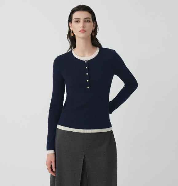 Round-neck Layered Sweater Knitwear