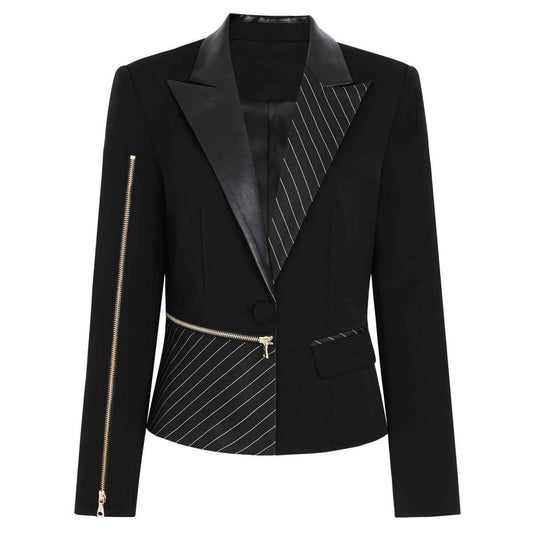 Springautumn Fashionable Patchwork Blazer For Women